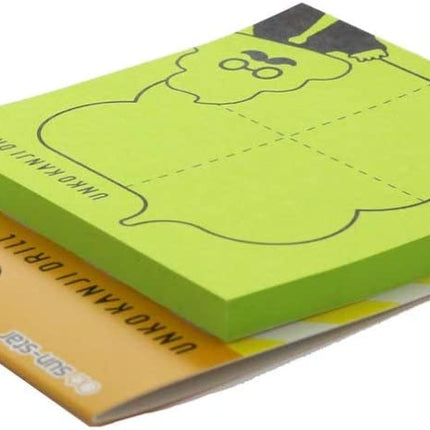 Sun-Star Stationery Unko Kanji Drill Square Sticky Notes Orange 5630250B
