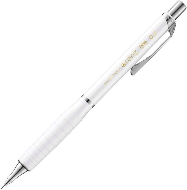 Pentel Mechanical Pencil Orenz with Rubber Grip XPP602G-W 0.2mm White Shaft