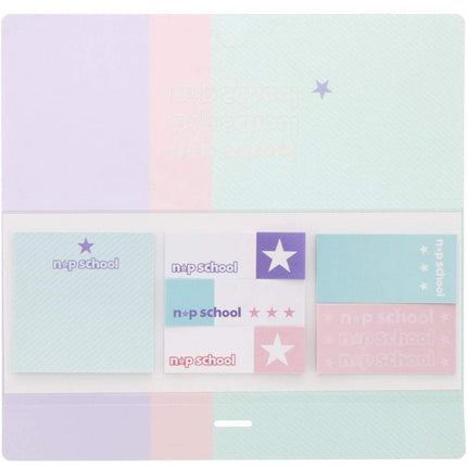 Sun-Star Stationery Niko Puchi Sticky Notes with Case Niko Puchi School Pastel x Simple S2826178