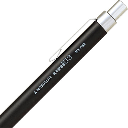 uni Mitsubishi Pencil Mechanical Pencil, Drafting Penci, 0.3mm, Black, M3-552, M3552.24