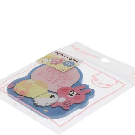 Sun-Star Stationery Kanahei Die Cut Sticky Notes Piske & Usagi Blue S2828677