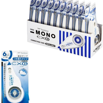 Tombow, Correction Tape, MONO CX, CX6, 6mm, 10 Pieces, CT-CX6-10P