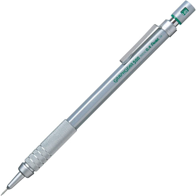 Pentel Mechanical Pencil GraphGear 500 PG514 0.4mm Silver