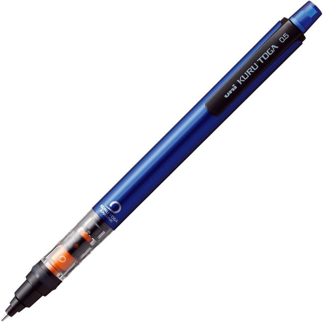 uni Mitsubishi Pencil Mechanical Pencil, Kuru Toga Pipe Slide Model, 0.5mm, Blue, M5-452 1P, M54521P.33, Set of 2