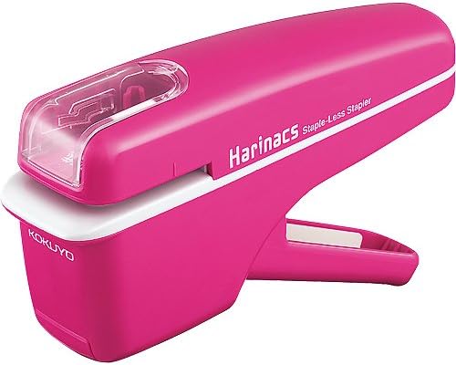 KOKUYO Stapleless Stapler Harinacs Handy Pink 4 Sheet Capacity SLN-MSH104P