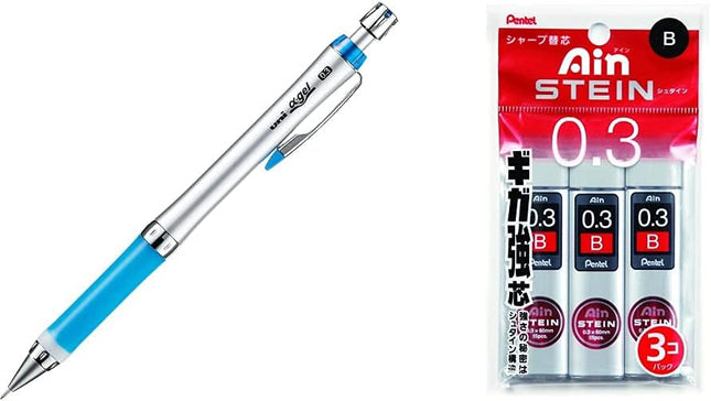 uni Mitsubishi Pencil Mechanical Pencil, uni α-gel Slim Type, 0.3mm, White Pink, M3-807GG 1P, M3807GG1P.40