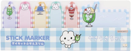 Sun-Star Stationery Yasausachan Sticky Notes Die Cut Slim Cream Soda S2837331