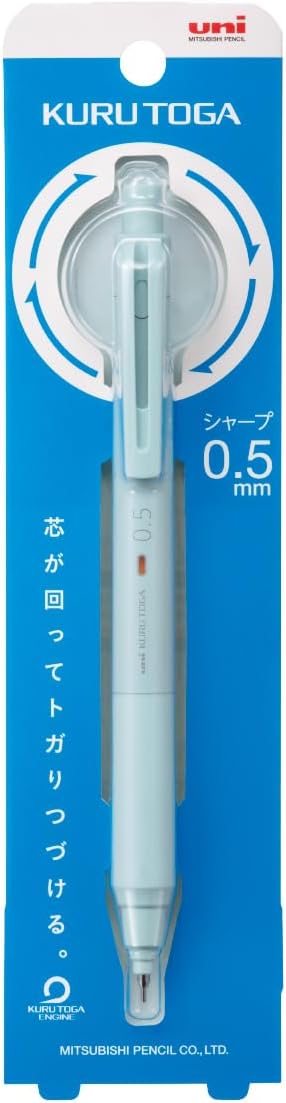 uni Mitsubishi Pencil Mechanical Pencil, Kuru Toga KS Model, 0.5mm, Ice Blue, M5-KS 1P, M5KS1P.32