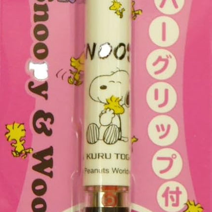 uni Mitsubishi Pencil Mechanical Pencil, Kuru Toga Rubber Grip, Snoopy, 0.5mm, White, M5-856PN 1P, M5856PN1P.SW