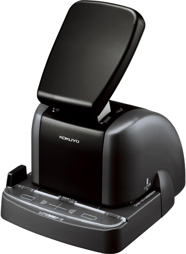 KOKUYO Stapleless Stapler Harinacs Two-hole Punch Type Desktop Black SLN-MSP110D