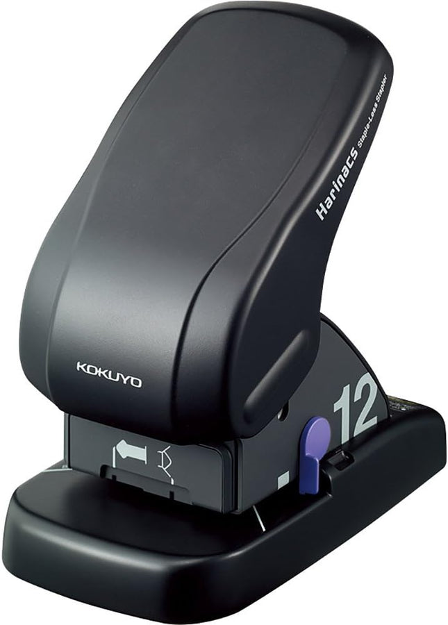 KOKUYO Stapleless Stapler Harinacs Desktop 12 Sheet Capacity Black SLN-MS112D