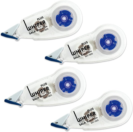 PLUS, Correction Tape, Whiper Sala, 5mm, Blue, 4 Pieces, WH-1805-4, 51-836