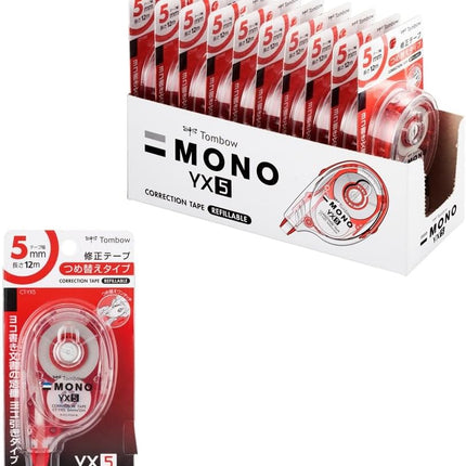 Tombow, Correction Tape, MONO YX, YX5, 5mm, 10 Pieces, CT-YX5-10P