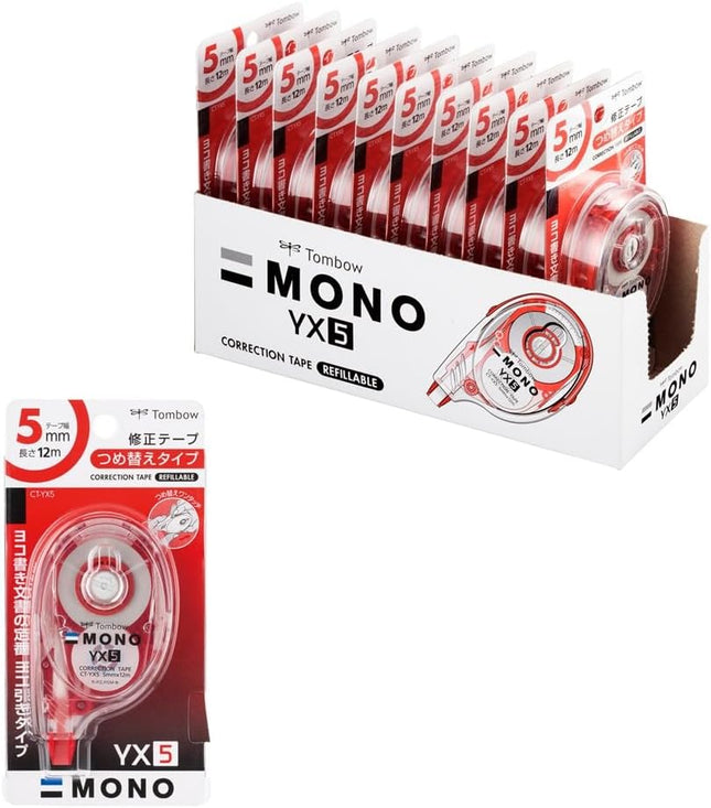 Tombow, Correction Tape, MONO YX, YX5, 5mm, 10 Pieces, CT-YX5-10P