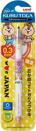 uni Mitsubishi Pencil Mechanical Pencil, Kuru Toga, WC Limited Pattern, 0.3mm, Kumatan Pink, M3650WC1P.KP