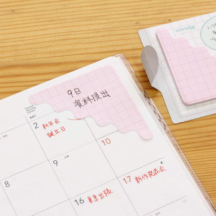 Sun-Star Stationery Sticky Notes Rokuichi Bungu Kadofusen Grid S2818043
