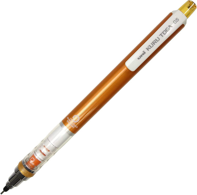 uni Mitsubishi Pencil Mechanical Pencil, Kuru Toga Standard Model, 0.5mm, Orange, M5-450 1P, M54501P.4, Set of 4