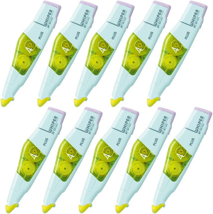 PLUS, Correction Tape, Whiper PT, 4mm, Pale Green, 10 Pieces, WH-644, 48-755