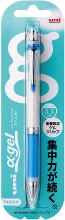 uni Mitsubishi Pencil Mechanical Pencil, uni α-gel Slim Type, 0.3mm, White Blue, M3-807GG 1P, M3807GG1PW.33