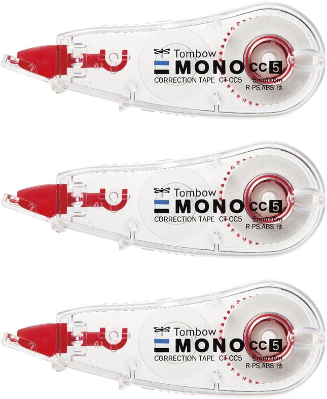 Tombow, Correction Tape, MONO CC, CC5, 5mm, CT-CC5 3 Pieces, KCB-326