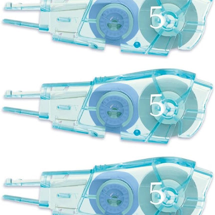 PLUS, Correction Tape, Whiper PT Refill Tape, 5mm, Blue, 3 Pieces Pack, WH-645R-3P, 48-731