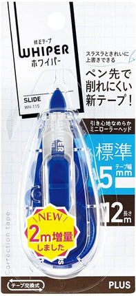 PLUS, Correction Tape, Whiper Slide, 5mm, Blue, WH-115, 49-553