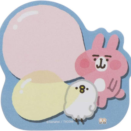 Sun-Star Stationery Kanahei Die Cut Sticky Notes Piske & Usagi Blue S2828677