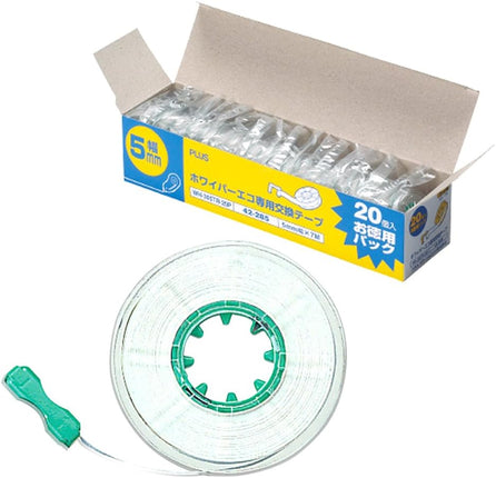 PLUS, Correction Tape, Whiper Eco Refill Tape, 5mm, 20 Pieces, WH-305TR-20P, 42-285