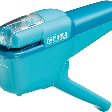 KOKUYO Stapleless Stapler Harinacs Handy 10 Sheet Capacity Light Blue SLN-MSH110LB