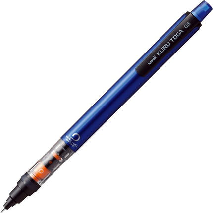 uni Mitsubishi Pencil Mechanical Pencil, Kuru Toga Pipe Slide Model, 0.5mm, Blue, M5-452 1P, M54521P.33, Set of 3