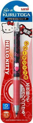 uni Mitsubishi Pencil Mechanical Pencil, Kuru Toga Rubber Grip Hello Kitty, 0.5mm, Black Ribbon, M5-856KT 1P, M5856KT1P.BR