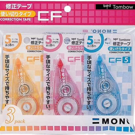 Tombow, Correction Tape, MONO CF, CF5, 5mm, 3 Color, KCA-321