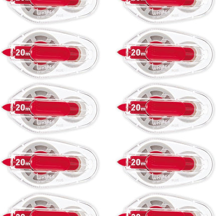 PLUS, Correction Tape, Whiper LT, 6mm, Red, 10 Pieces, WH-1406, 49-572
