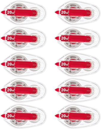 PLUS, Correction Tape, Whiper LT, 6mm, Red, 10 Pieces, WH-1406, 49-572