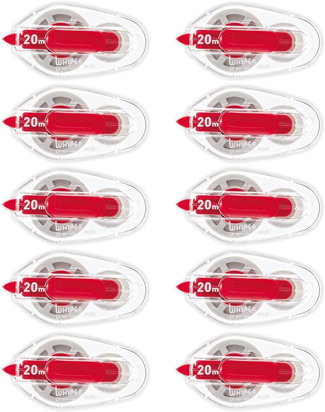 PLUS, Correction Tape, Whiper LT, 6mm, Red, 10 Pieces, WH-1406, 49-572