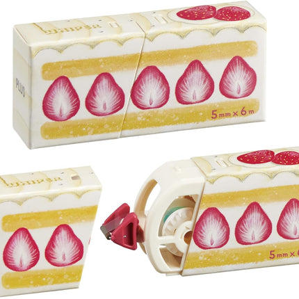 PLUS, Correction Tape, Whiper, Correction Tape in Paper Case, Limited,  Strawberry Shortcake, WH-2005-LE, 52-392