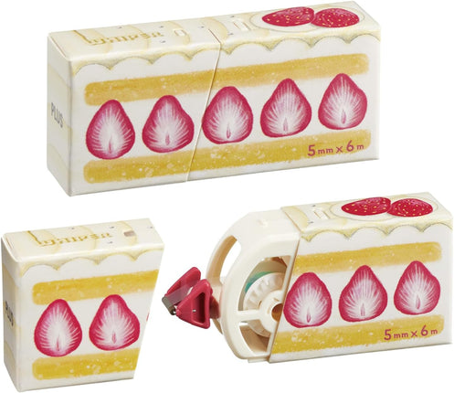 PLUS, Correction Tape, Whiper, Correction Tape in Paper Case, Limited,  Strawberry Shortcake, WH-2005-LE, 52-392