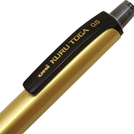 uni Mitsubishi Pencil Mechanical Pencil, Kuru Toga Standard Model 10th Anniversary Limited Edition, 0.5mm, Gold, H.M5-450 1P, H.M54501P.25