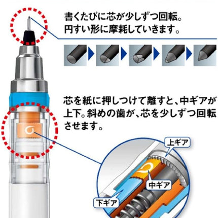 uni Mitsubishi Pencil Mechanical Pencil, Kuru Toga, WC Limited Pattern, 0.5mm, Kumatan Red, M5650WC1P.KR