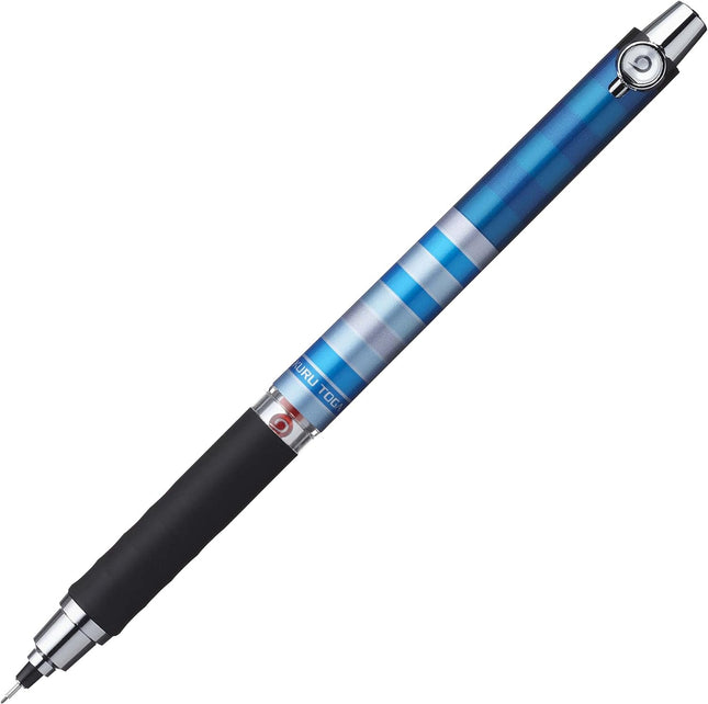 uni Mitsubishi Pencil Mechanical Pencil, Kuru Toga Rubber Grip, 0.5mm, Blue Border, M5-656 1P, M56561P.BBO