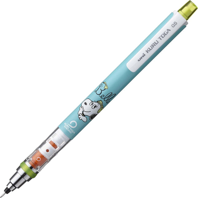 uni Mitsubishi Pencil Mechanical Pencil, Kuru Toga Standard Model, Snoopy, 0.5mm, Bell Green, M5-650PN 1P, M5650PN1P.BLG