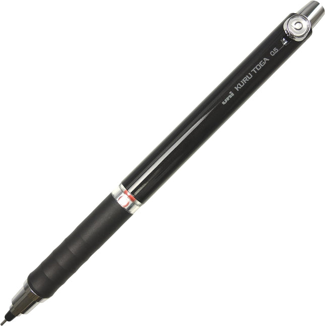 uni Mitsubishi Pencil Mechanical Pencil, Kuru Toga Rubber Grip, 0.5mm, Black, M5-656 1P, M56561P.24