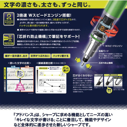 uni Mitsubishi Pencil Mechanical Pencil, Kuru Toga Advance, 0.3mm, White, M3-559 1P, M35591P.1