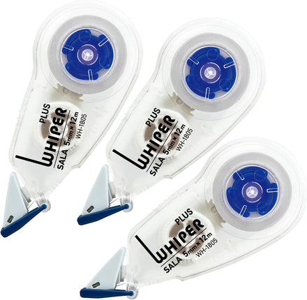 PLUS, Correction Tape, Whiper Sala, 5mm, Blue, 3 Pieces Pack, WH-1805-3P, 51-557