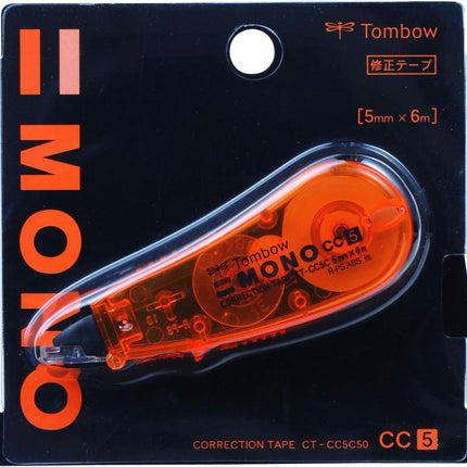 Tombow, Correction Tape, MONO CC, CC5, Orange, 5mm, CT-CC5C50