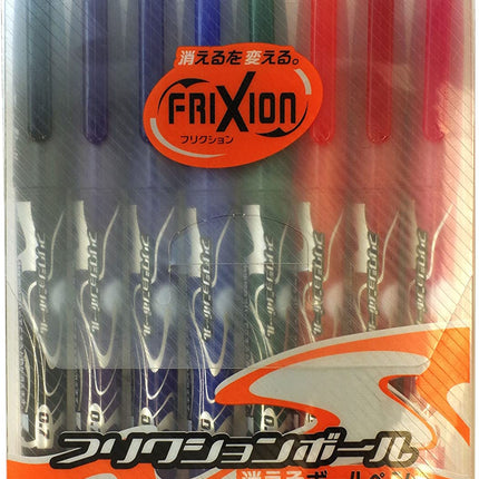 PILOT FriXion Ball 8 Colors Set (Black, Violet, Blue, Light Blue, Green, Orange, Red, Pink) LFB-160F-8C