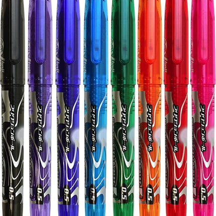 PILOT FriXion Ball 0.5mm 8 Colors Set (Black, Red, Blue, Green, Orange, Light Blue, Pink, Violet) LFB-160EF-8C